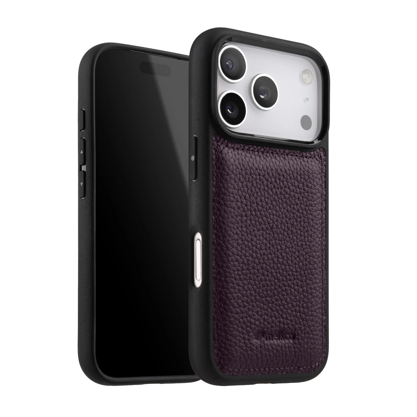 Melkco Genuine Leather Top Layer Cowhide Non-Slip Phone Cover with Soft Bumper