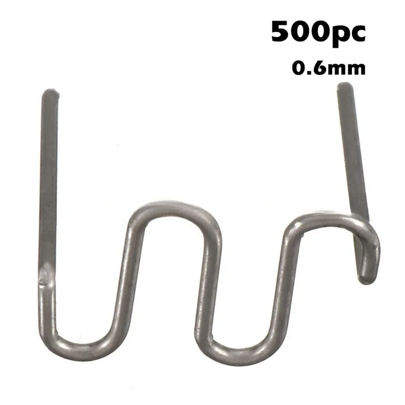 0.6/0.8mm Big Waves Car Repair Sheet Metal Repair Tools 500pcs Plastic Machine Welding Hot Stapler Pre Cut Waves Staple plastic repair machine