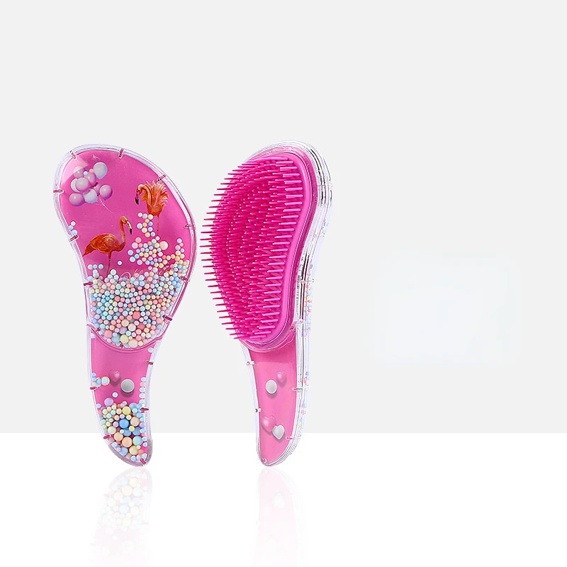 Vibrant Rose Anti-Static Detangling Hair Brush for Women - Scalp Care & Styling Tool