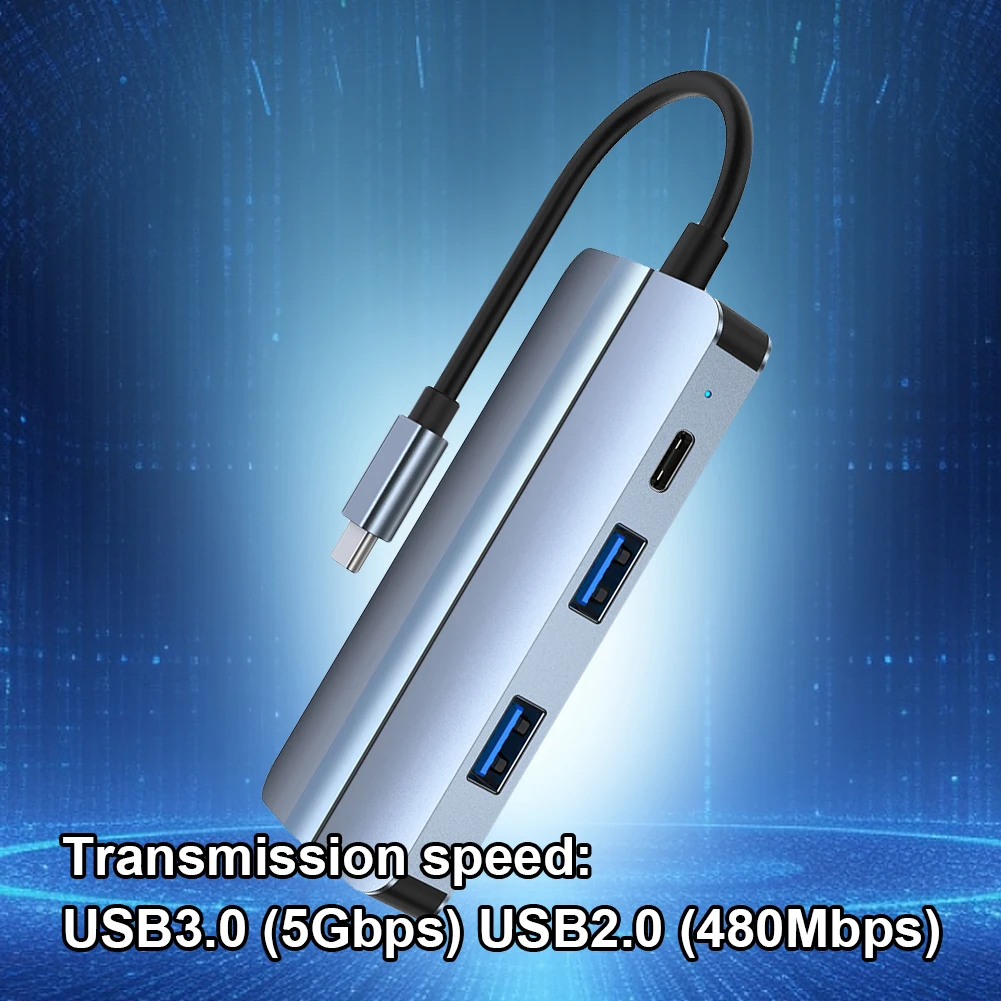 노트북용 C타입 USB 허브, USB 3.0, 2.0, 5Gbps, USB C 도크 스테이션 스플리터, PD 100W, 1080P, VGA, 4K HDMI 호환 포트, 7 in 1