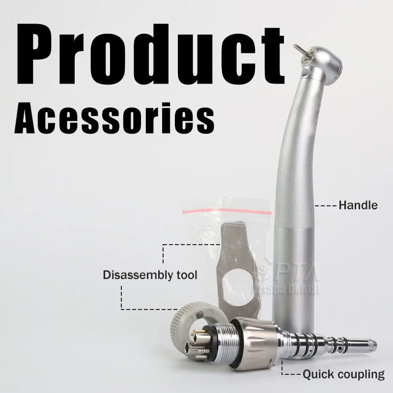 10Pcs Dentista Fiber Optic LED Turbina Handpiece Large Head Fit - Foto 11