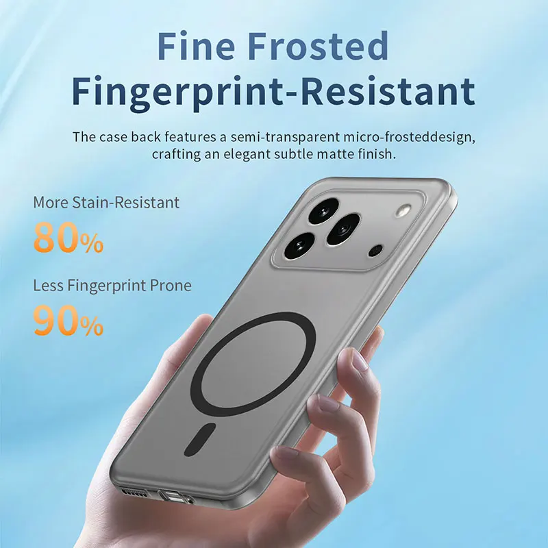 Enhanced Magnetic Clear Matte Phone Case | Soft TPU Silicone Protective Cover