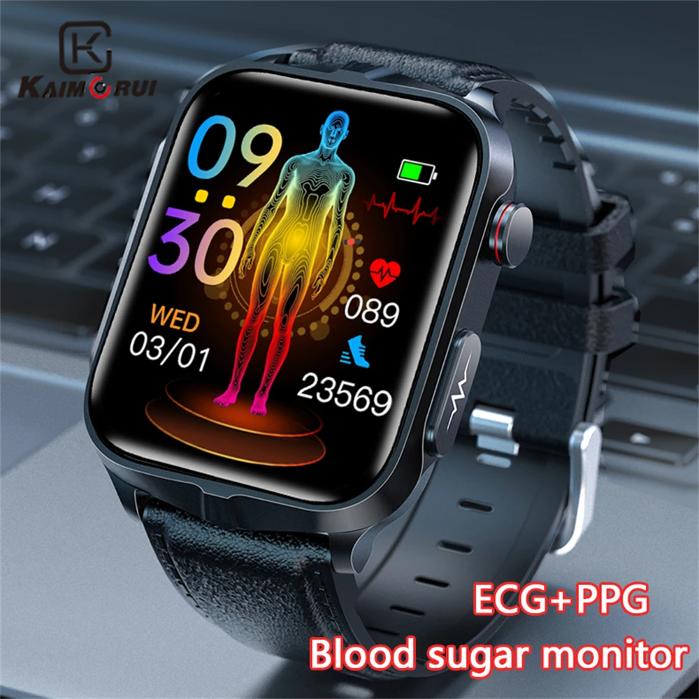 

KAIMORUI ECG Blood Glucose Smartwatch Blood Pressure Blood Oxygen Heart Rate Monitor Sport Tracker Health Smart Watch Men Women