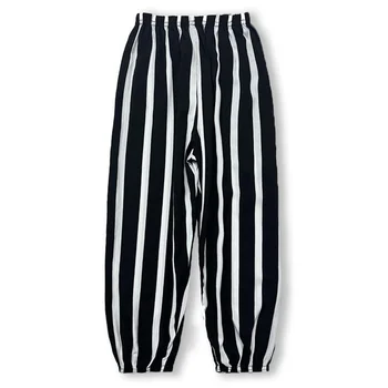 سراويل نوم نسائية واسعة الساق ، سراويل كاجوال فضفاضة ومتعددة الاستخدامات ، سراويل مخططة مستقيمة ، بنطلون فانوس ، الصيف 2