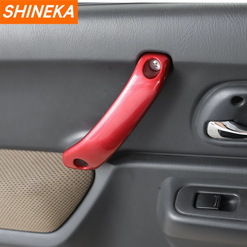 SHINEKA Aluminum Alloy Car Inner Door Grab Handle Decoration Cover