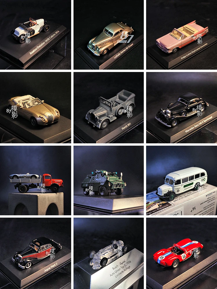 

1/87 HO Model Mini Police Car, Sports Car, Truck Trailer, Mini Race Car, Mini Armored Personnel Carrier Collection of Car Models