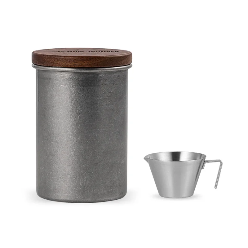 500mlStainlessSteelCoffeeContainerswithMeasuringCup100mlBean