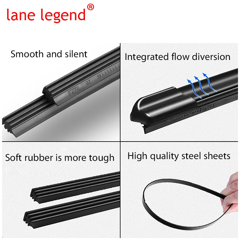 Wiper LHD Front Wiper Blades For VW Volkswagen Passat B6 2005 - 2011 Windshield Windscreen Window Car Rain Brushes 24''+19''