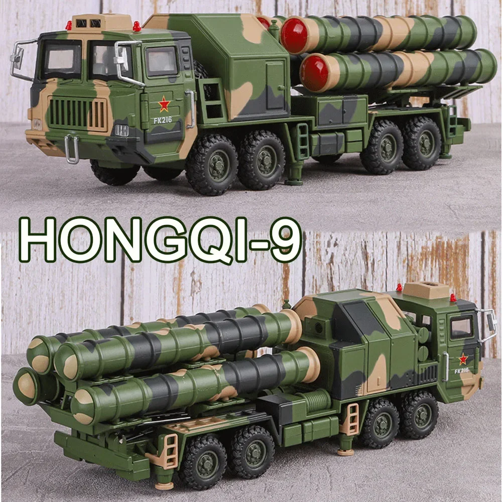 1:40 Scale HONGQI-9 Missile Vehicle Model Toys Alloy Diecast Cars