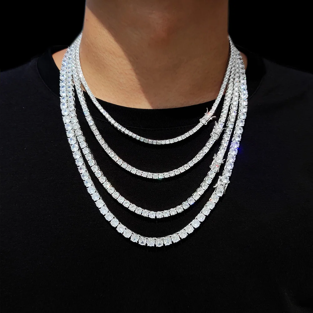 Collier Chaîne Cubique Seattle Seahawks - Zircone - Longueur 20 Pouces