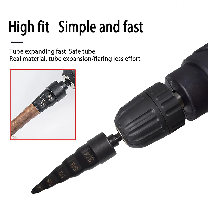 Air Conditioner Pipe Tool Copper Tube Expander For Hexagonal Handle Hand Drill Copper Tube Expanding 1/4" 3/8" 1/2" 5/8" 3/4"