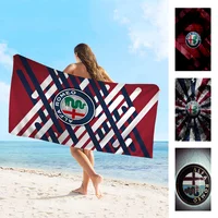 Fashion Alfa R-Romeo LOGO Microfiber Blanket Quick Drying Beach Towels Oversized Printing Super Absorbent Pool Towel Blanket 1