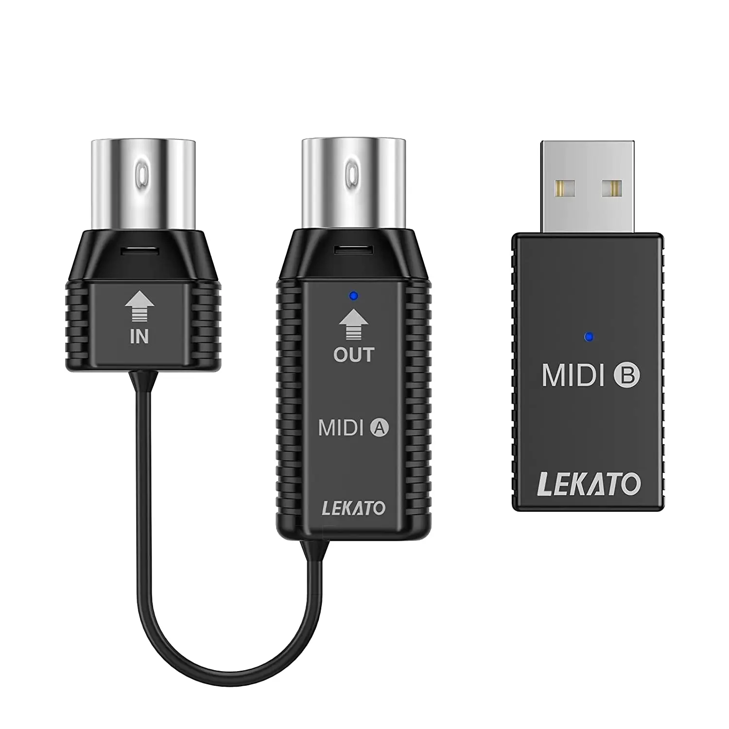 LEKATO Wireless MIDI Adapter MS1 Mini Wireless Transmission System 5 PIN  for EWI Keytar Digital Piano Keyboard to MIDI Devices