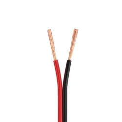 Durable RVB Red Black Electrical Wire - PVC Insulated Bare Copper Power Lines - 16AWG 1.0mm2 (Red Black)