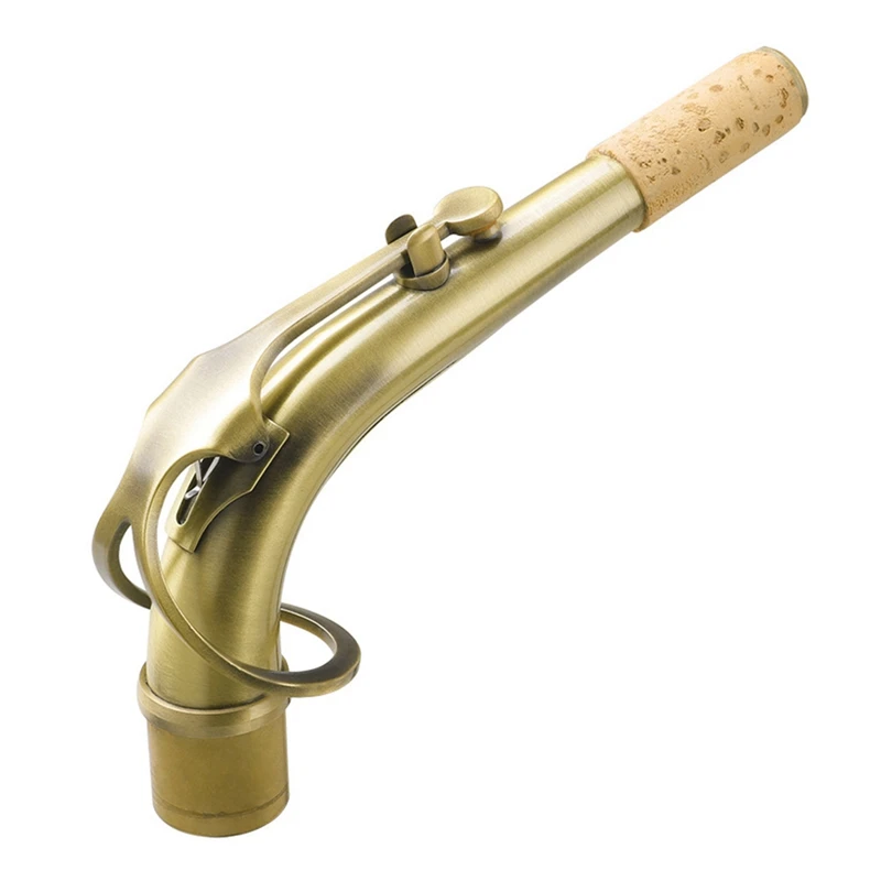 ABJX New E Flat Alto Saxophone Bent Neck Brass Mouthpiece Bent Pipe Antique Saxophone Neck Instrument Accessories