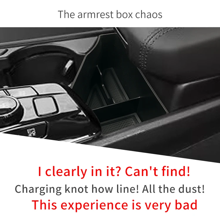 Smabee Linkslenker-Aufbewahrungsbox für Kia Sportage NQ5 LHD 2021 - 2026 Mittelkonsole ABS-Organizer Zubehör zur Ordnung – Detail 2