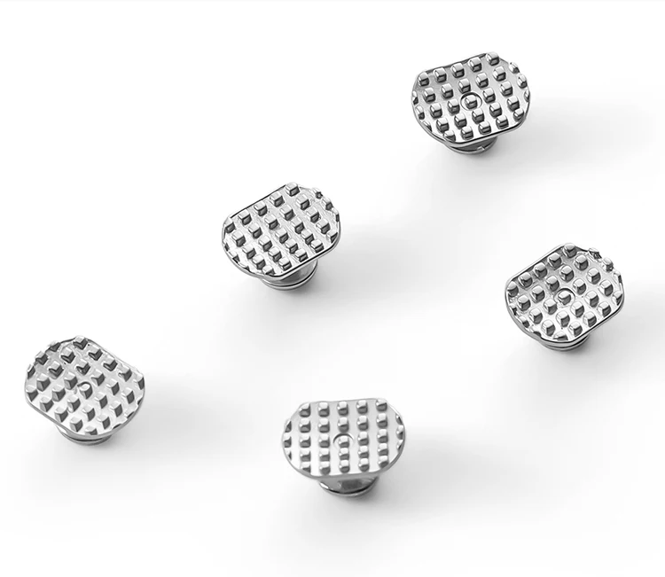 5 Packungen AZDENT Dental Kieferorthopädischer Lingualer Button Monoblock Klebbar Rund Rechteckig Typ 10 Stück/Packung MIM-Material Zahnmedizin – Detail 6