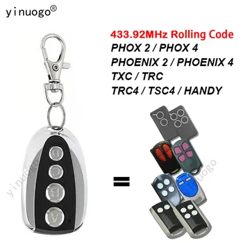 V2 원격 제어 PHOX2 PHOX4 PHOENIX 2 4 TRC4 TSC4 TXC TRC 핸디 차고 문 오프너 클론 433.92MHz 롤링 코드 송신기
