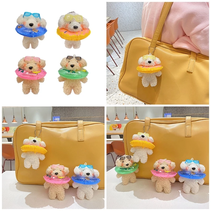 

Small Dog Keychain Soft and Adorable Stuffed Animal for Bags and Keys Personalized Keyrings Decoration for Women's Bag DropShip