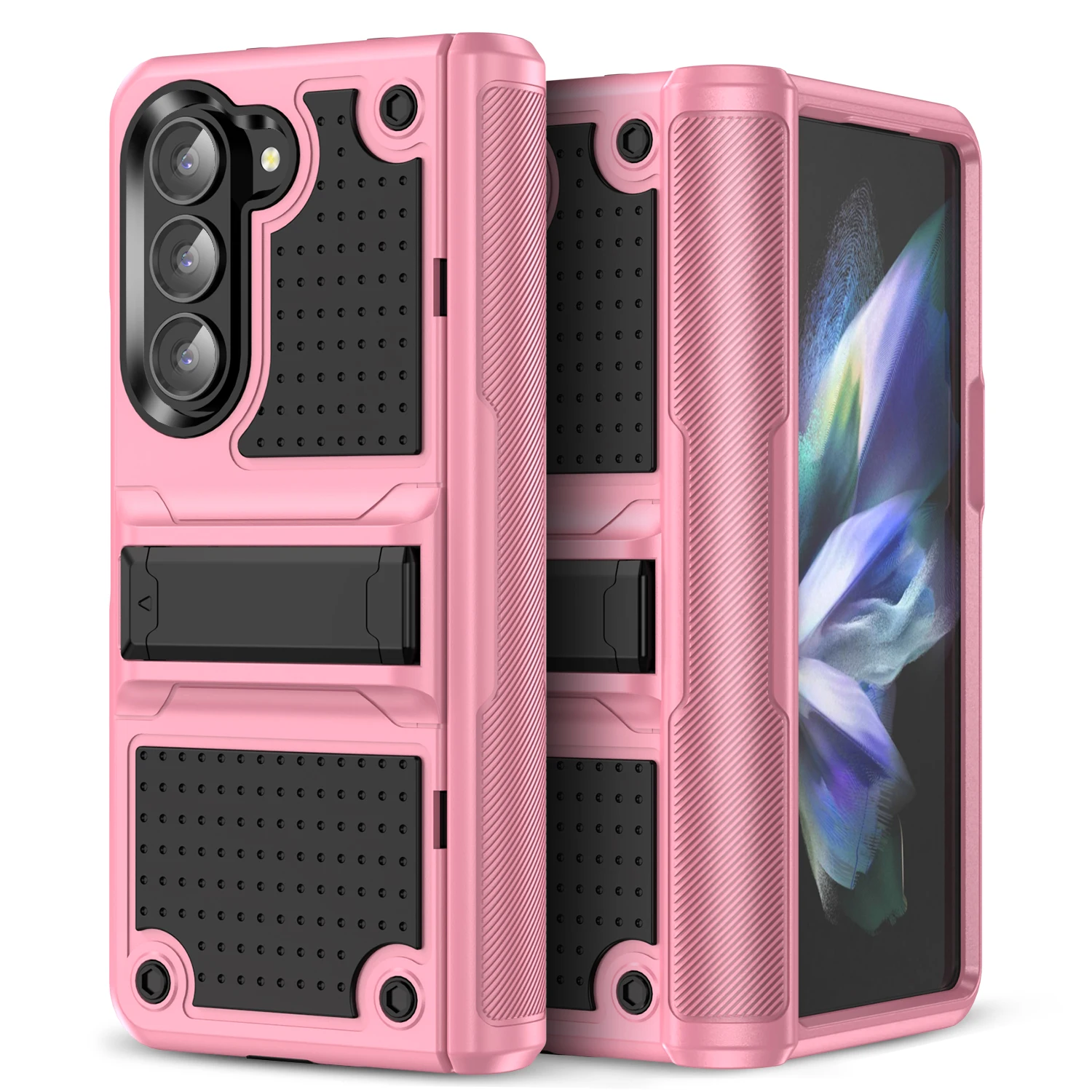 Armour-Z Shockproof Dust Resistant Hinge Protection Kickstand Case for Samsung Galaxy Z Fold 5