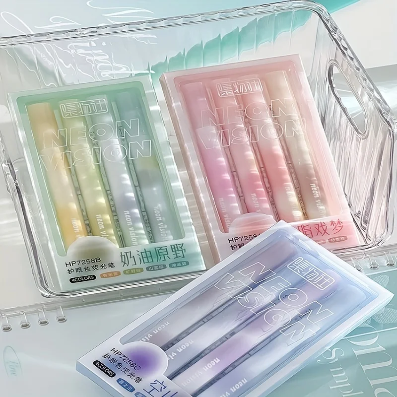 Rich Color Creative Highlighter for Scrapbooking DIY Mark Painting Drawing Coloring Journaling Art Crafts 4 pcs highlighter pen highlighter marker