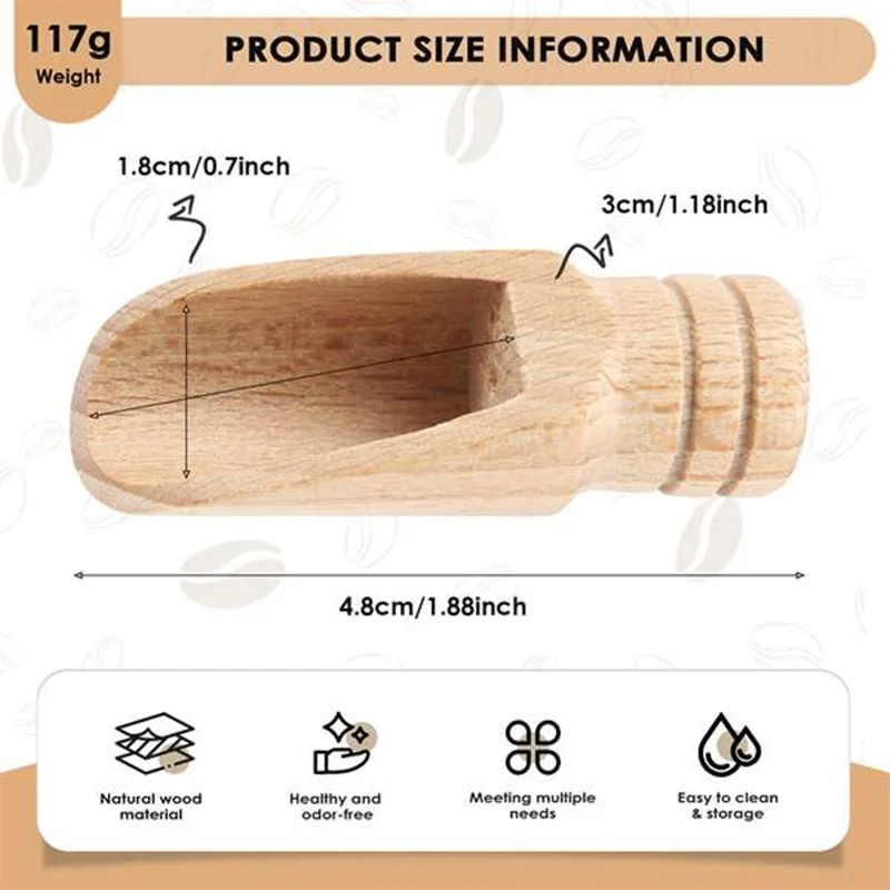 Salt Spoons 30 Pieces Small Wooden Spoon with Short Handle Mini Wooden Spoon for Condiments,Ice Cream, Coffee,Tea,Jam wooden spoon