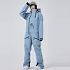 MUTUSNOW Men And Women's Warm One Piece Ski Suit Thickened Winter Waterproof Breathable Snowboard Jumpsuit Outdoor Snow Suit 6