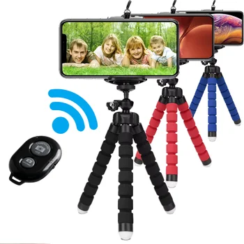 Mini treppiede portatile per telefono, monopiede, selfie stick per smartphone, con clip di fissaggio, treppiede a forma di polpo, supporto per action camera.