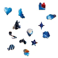 Unique Wooden Puzzles Moonlight Train Snow Mountain Wood Jigsaw Puzzle Craft Irregular Family Interactive Puzzle Gift for Friend 2