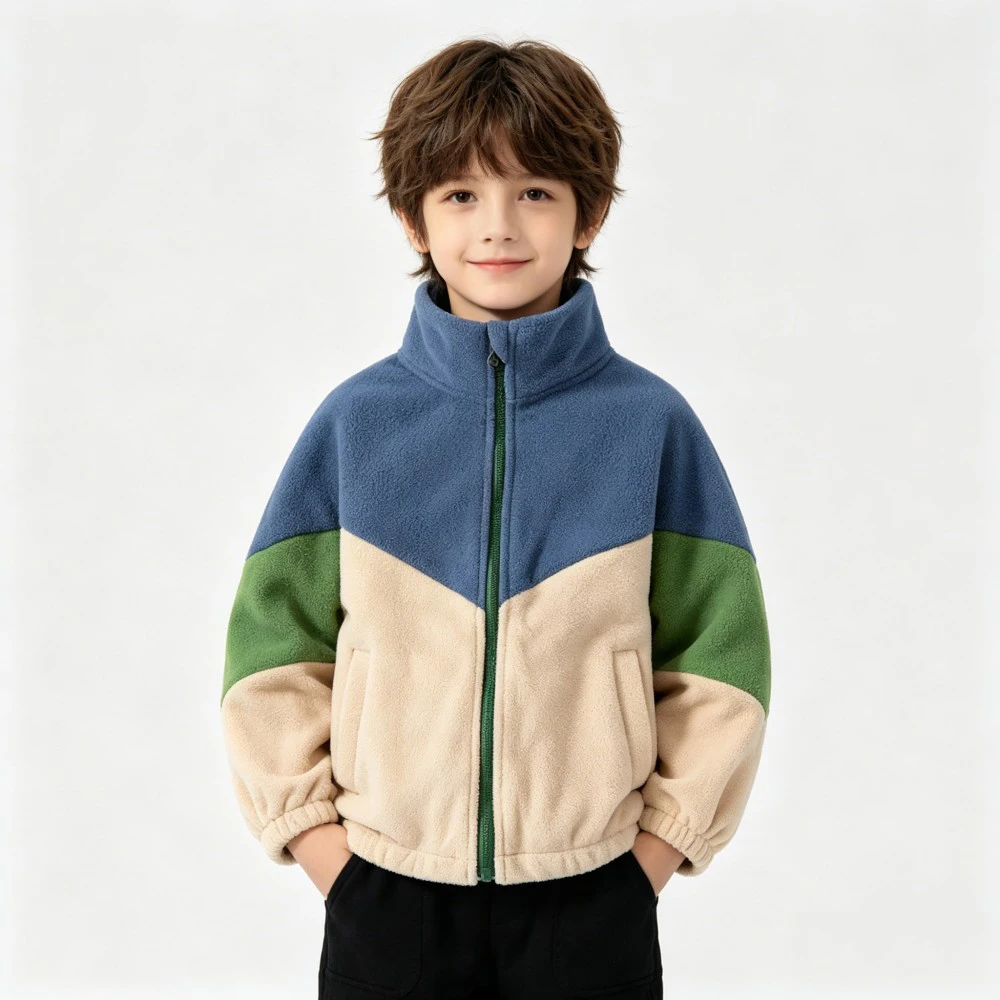 Boys Jackets for Kids 1 to 2 3 4 5 6 7 Years Winter Toddler Boy Polar Fleece Thicke Warm Outerwear Zipper Coats Children Clothes - 4