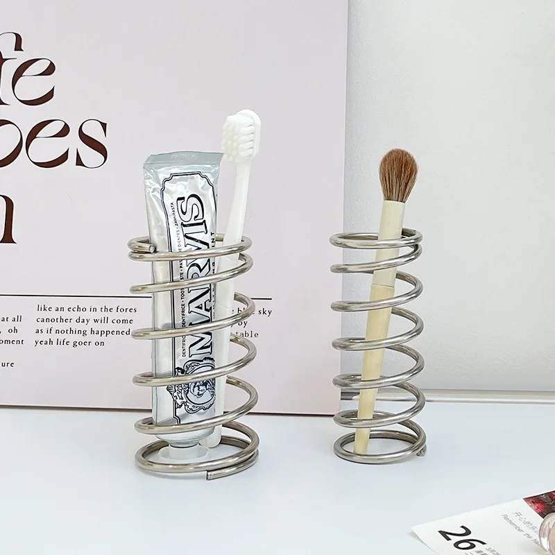 Spring Shaped Storage Rack For Desktop Use Bathroom Accessories Tool Storage Rack Home Decoration