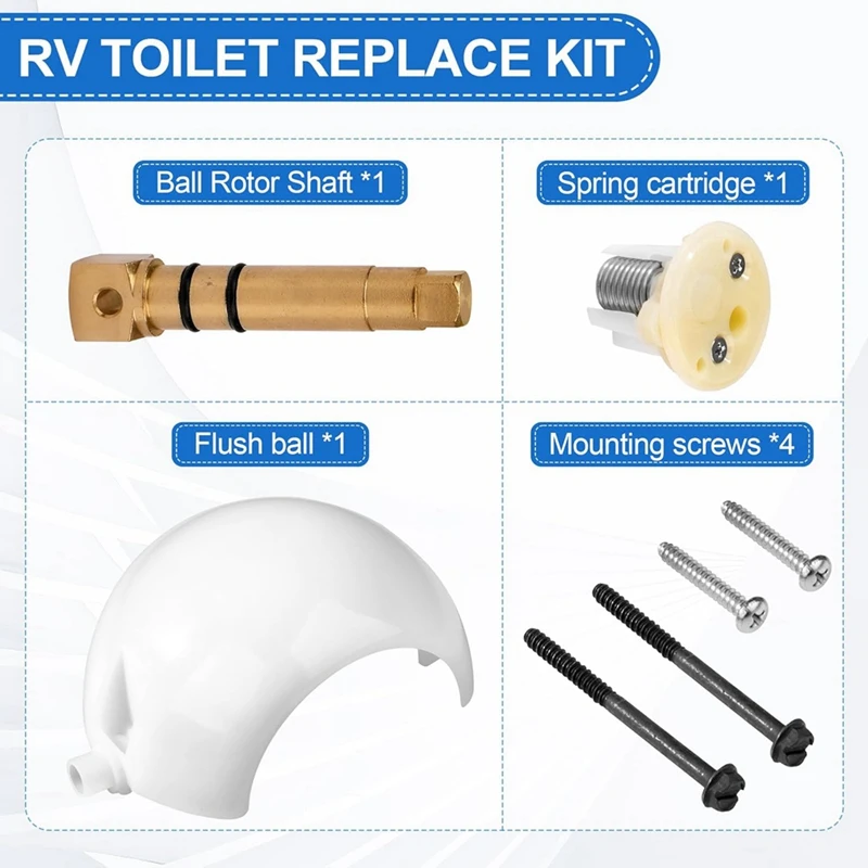 Dometic Toilet Flush Ball And Shaft Replacement Kit – Fix Your RV Or Marine Toilet Easily