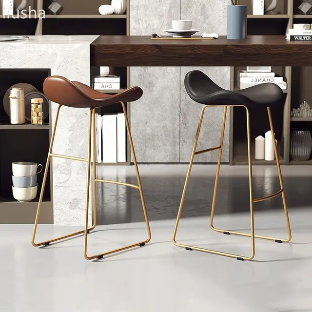 Nordic Light Luxury Bar Chair - Modern and Simple Design