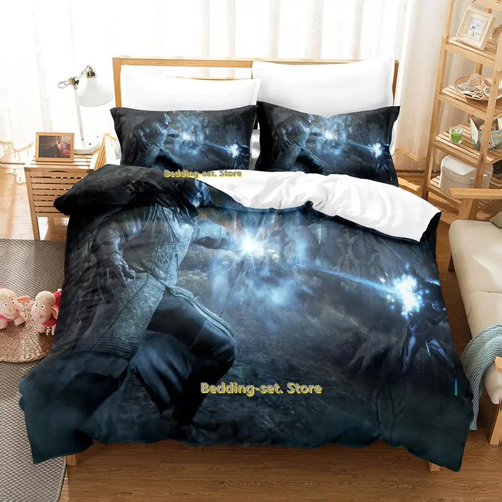 Dark Souls 3 Bedding Set Single Twin Full Queen King Size Bed Set Adult Kid Bedroom Duvetcover Sets 3D Print Anime Bed Sheet Set 5