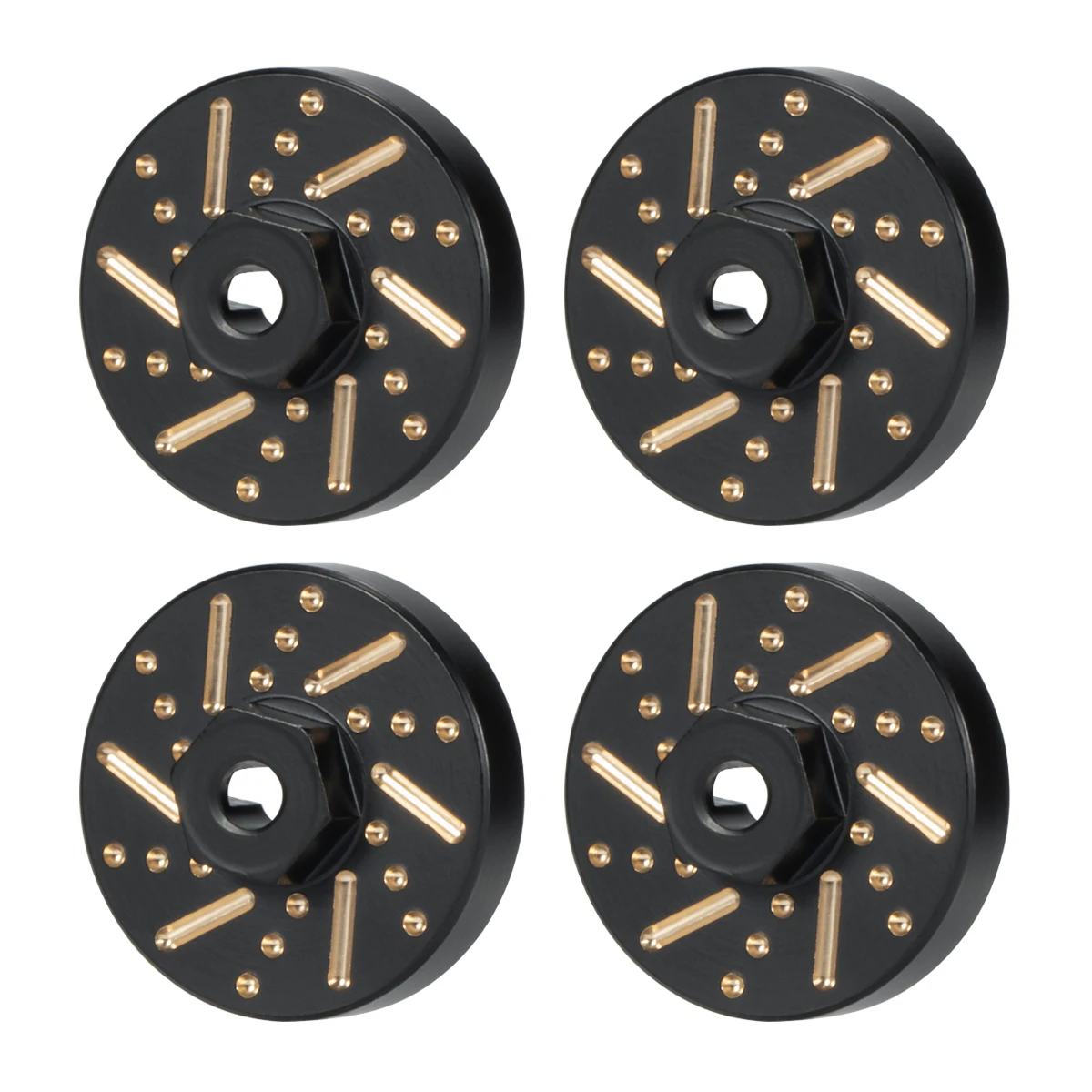 

4PCS Brass Extended Wheel Hubs Hex +3mm Adapter for 1/24 RC Crawler Axial SCX24 Deadbolt C10 Gladiator Bronco Upgrade