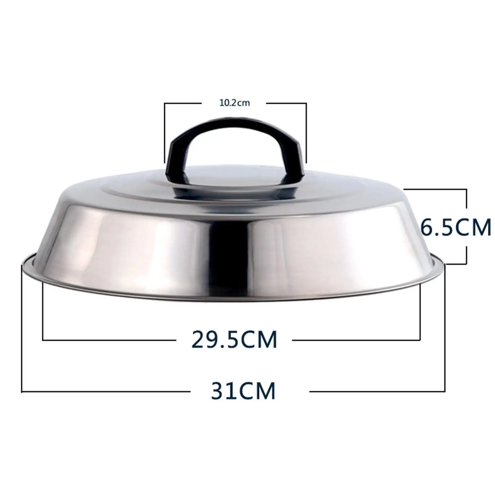 Wok Lid Pot Lid Frying Pan Cover Grilling Barbecue Burger Cover Universal Kitchen Cookware Supplies 31CM silicone pan covers