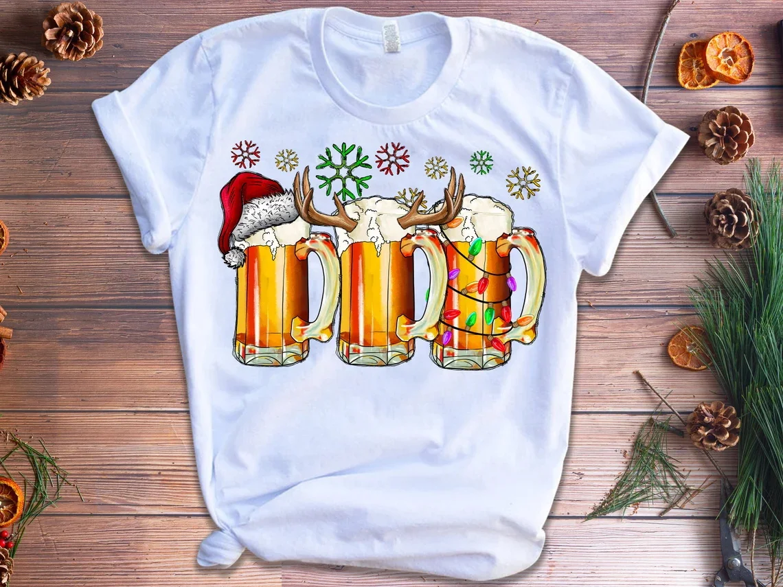 Oh Christmas Teas Graphic Print T Shirt Women'S Clothing Stressed Blessed Coffee Obsessed Tshirt Femme Harajuku Kawaii Clothes