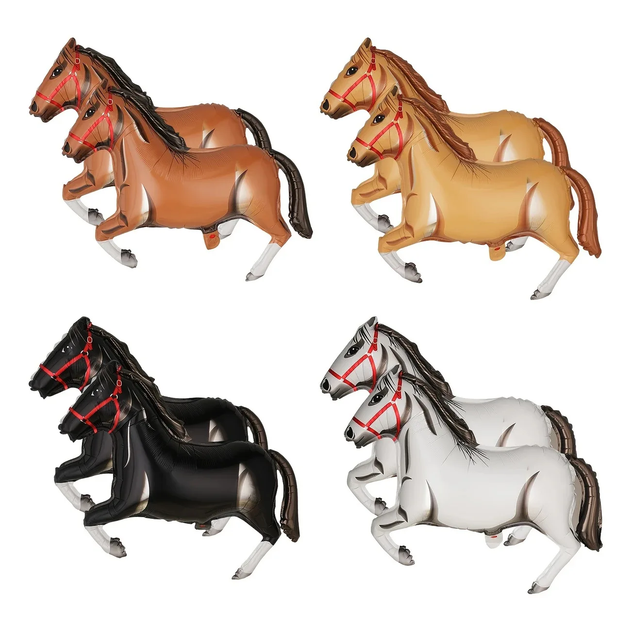 4/5/8 stücke Tier Pferd-Form Folie Ballon Geburtstag Bauernhof Thema Party Dekoration Baby Dusche Western Cowboy Party luft Globos Versorgung