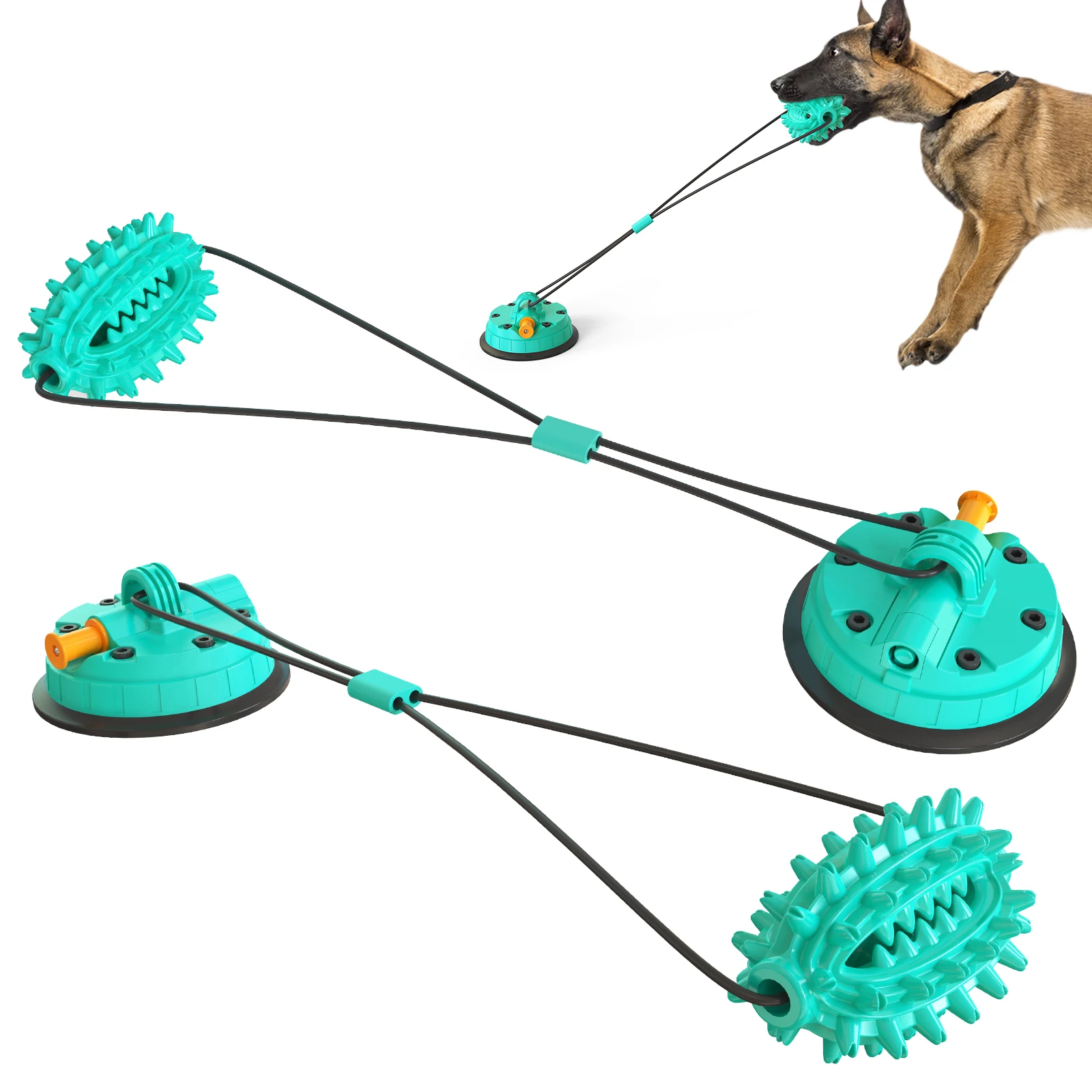 Suction Cup Doggy Pull Ball Multifunction Pet Molar Bite Toy Durable