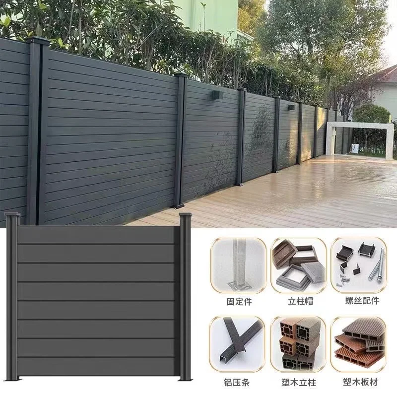 High quality outdoor wpc composite decking board crack-resistant garden fence 5