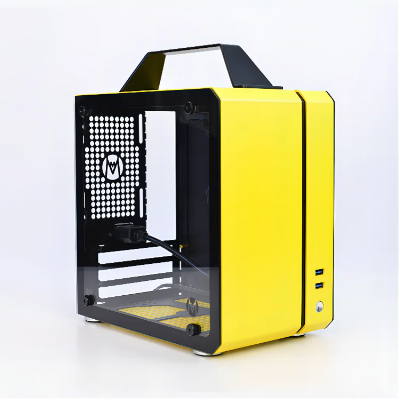 1948 Mechanic Master】 C24 Small Cube Sugar Versione Del Pannello Standard Mini Desktop Portatile Chassis Itxcomputer Case Con Vetro Temperato