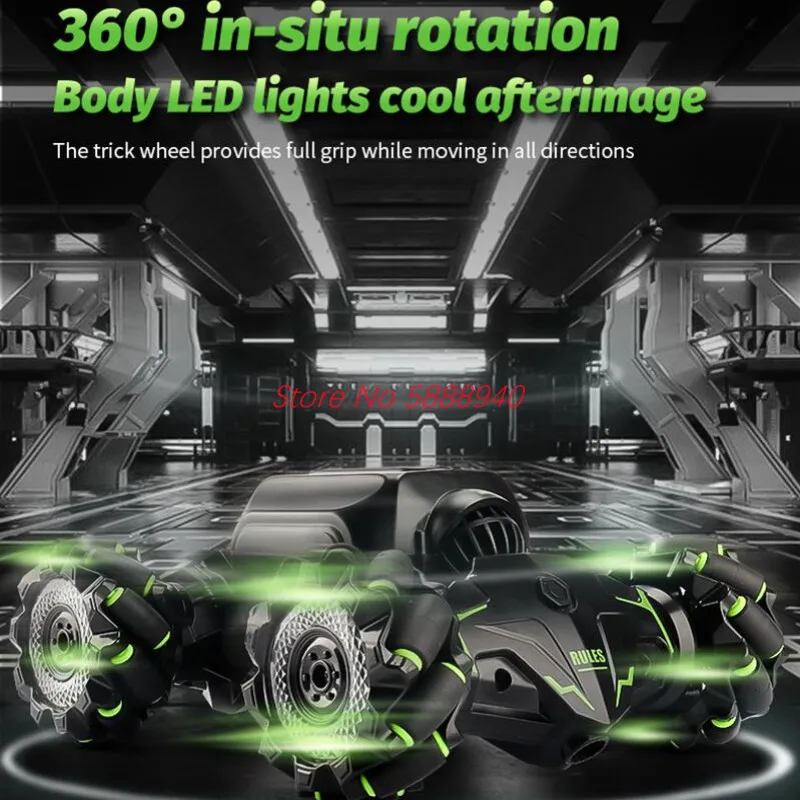 4WD Drive Watch Dual Control Stunt Drift RC Car 2.4G Gesture Sensing One Key Deform Racing Off Road Twist Remote Control Car Toy 2