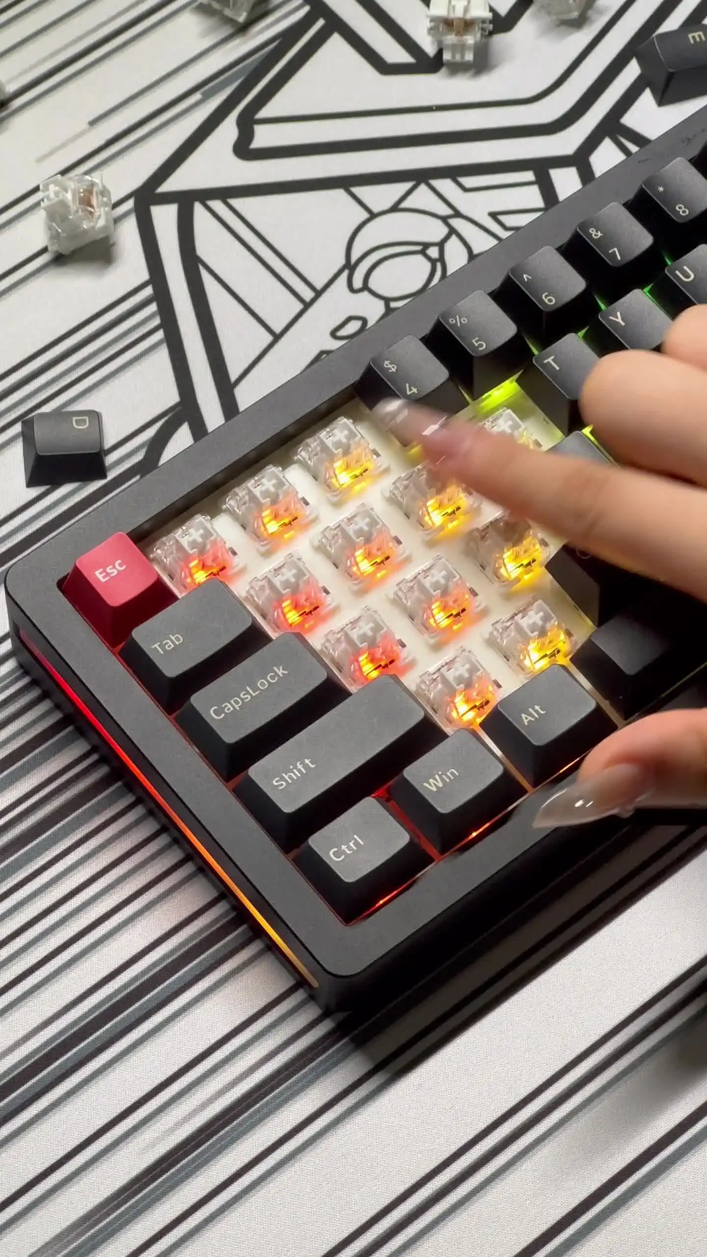YUNZII Milk Custom Mechanical Keyboard Switches, Pre Lubed 3 Pins