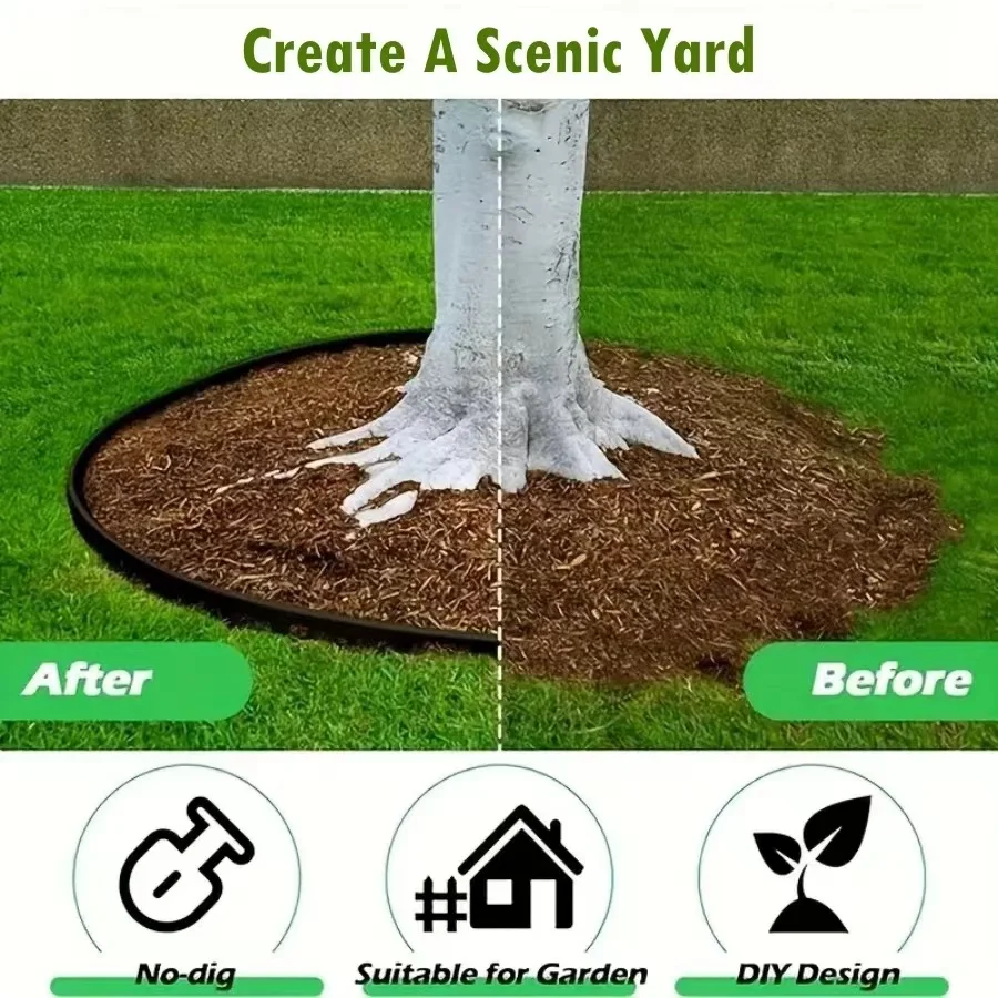 L-shaped grass and stone isolation belt horticultural landscape beautification lawn edge