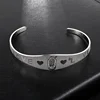 Stainless Steel Adjustable Cuff Bracelet JESUS Exorcist Saint Benedict Couple Love Bangles Religious Wishing Amulet Jewelry 4