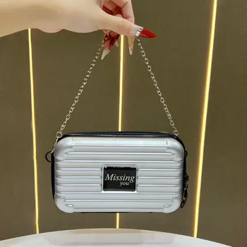 Mini borsa a forma di valigia Borsa da viaggio alla moda Borsa a tracolla Borsa impermeabile Borsa a guscio rigido Borsa da valigia Pochette