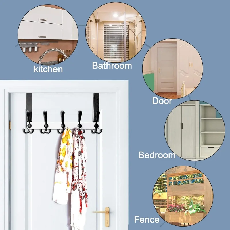 Stainless Steel Hook Wall Mounted Kitchen Storage Coat Hanger Clothes Hat Rack Bathroom Hanging Organizer Towel Door Hook Stand