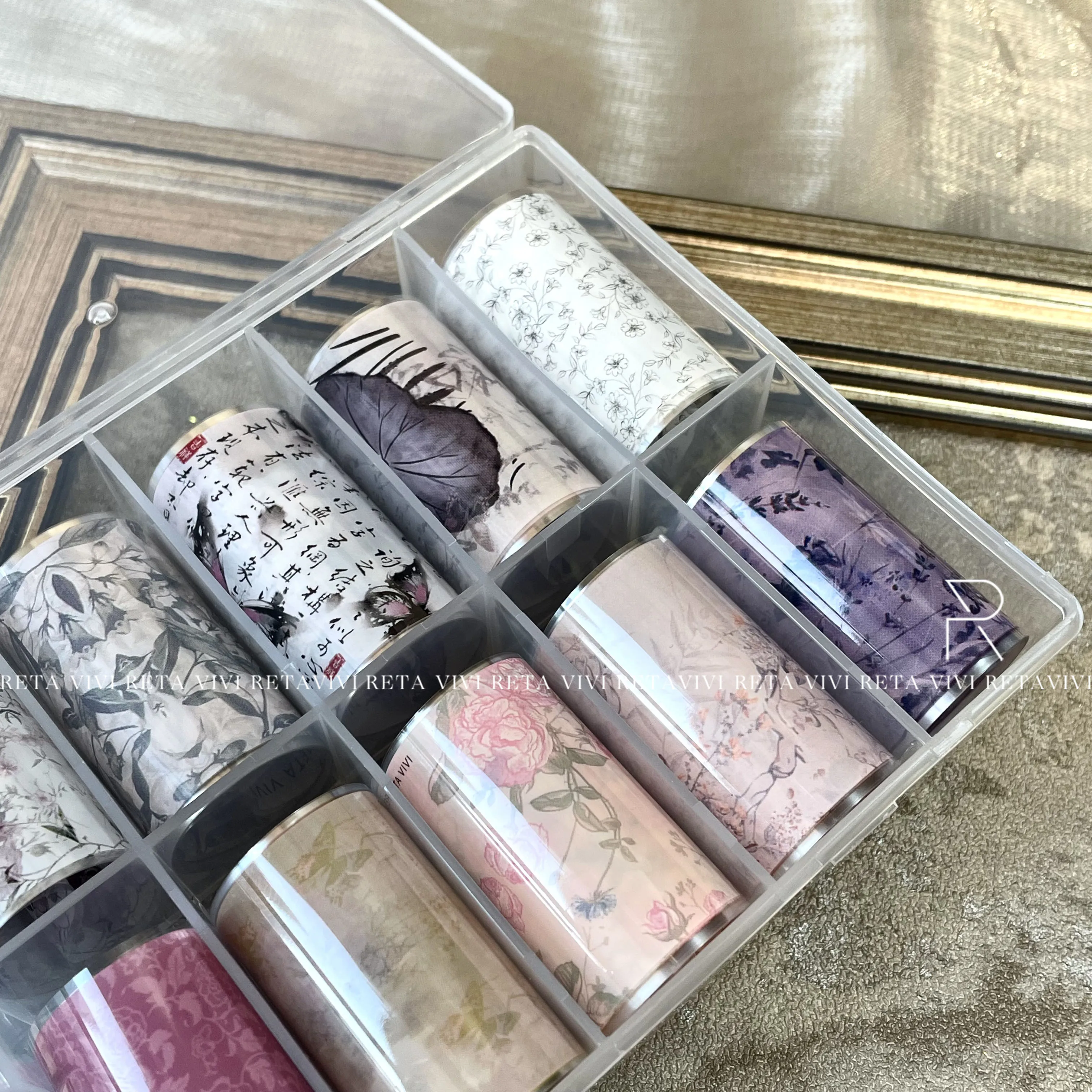 Chinese Style Hand-painted Graffiti Manicure Transfer Stickers，Nail Foils , Nail Decals（Needs To Be Matched with Transfer Glue）
