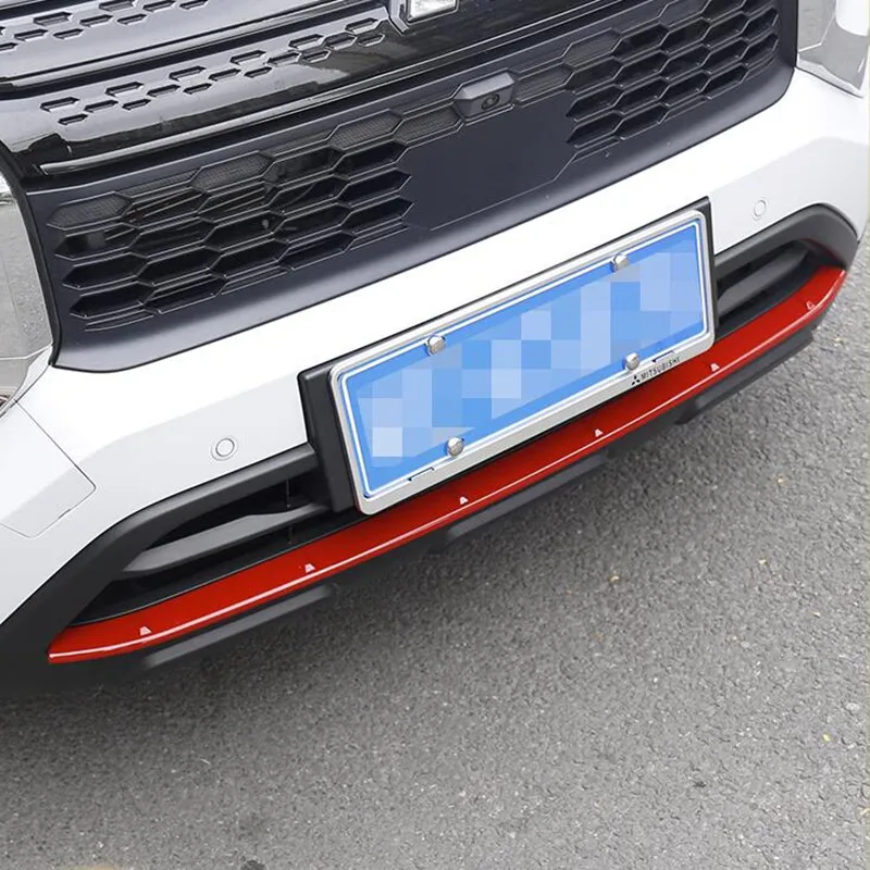 Beautify Decorate For Mitsubishi Outlander 2022-2024 Red Front Bumper Lip Spoiler Molding Cover trim Car Accessories 1