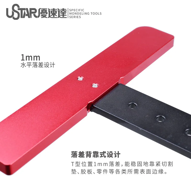 Mecha Model Cutting Scribed Line Light Alloy Hollows Out The T-Square Ruler Model Mapping Measurement Tools model tools